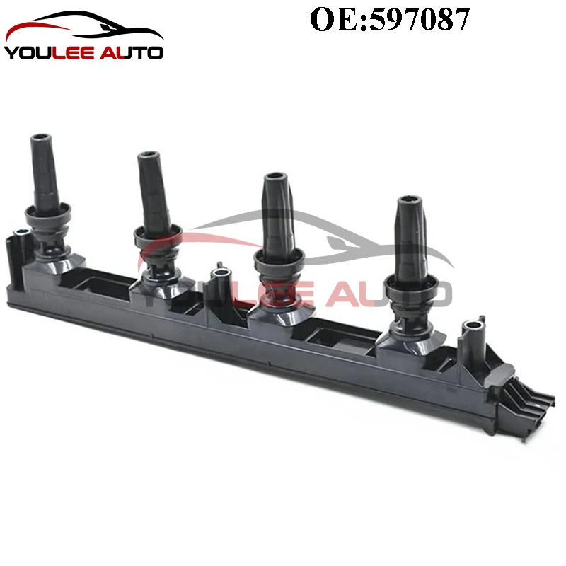 New 597087 9656695780 5970A6 Engine Ignition Coil For CITROEN C4 C5 C8 PEUGEOT JUMPY EXPERT Van 307 407 408 807 Auto Parts