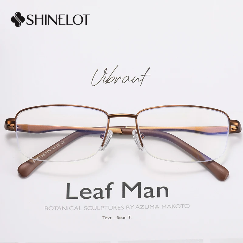 

91250 Hot Sale Men Rectangle Eyeglasses Narrow Half Frame Optical Glasses Youth Style Contemporary Eyewear Boyfriend Gift