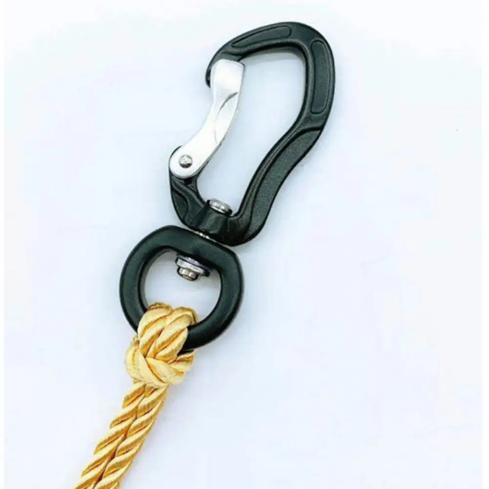 Heavy-duty Carabiner Durable Aluminum Alloy Carabiner Clip with 360-degree Swivel Rotation Auto Locking for Heavy for Outdoor