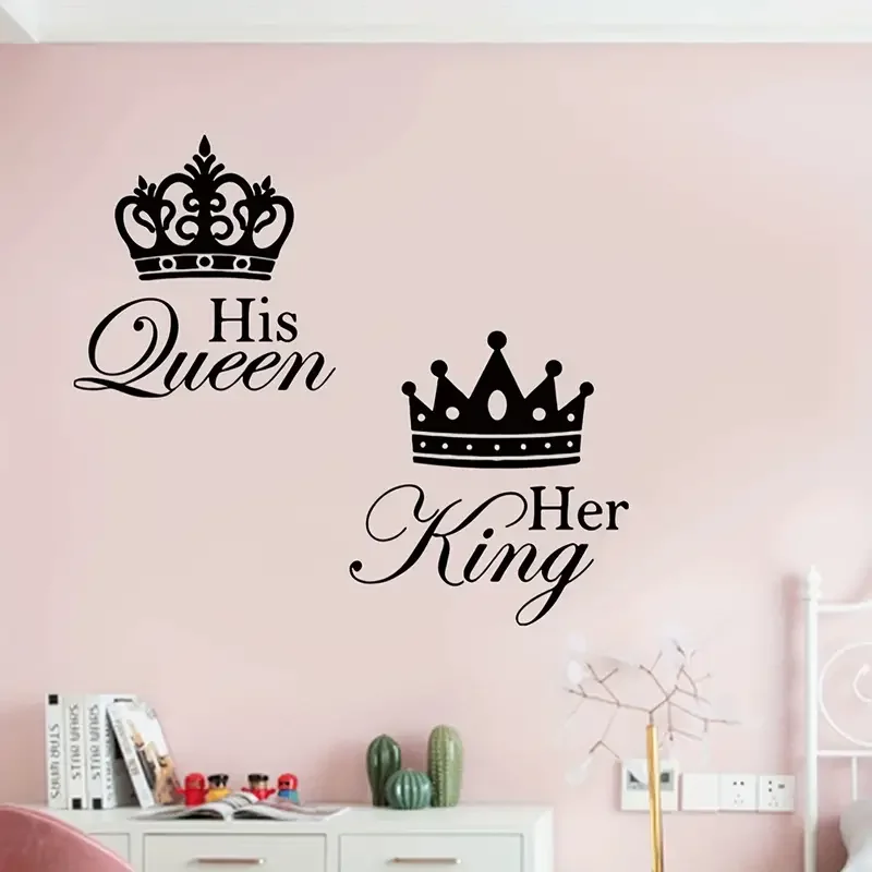 Elevate Your Home Decor with a Stylish Queen and King Crown Wall Sticker