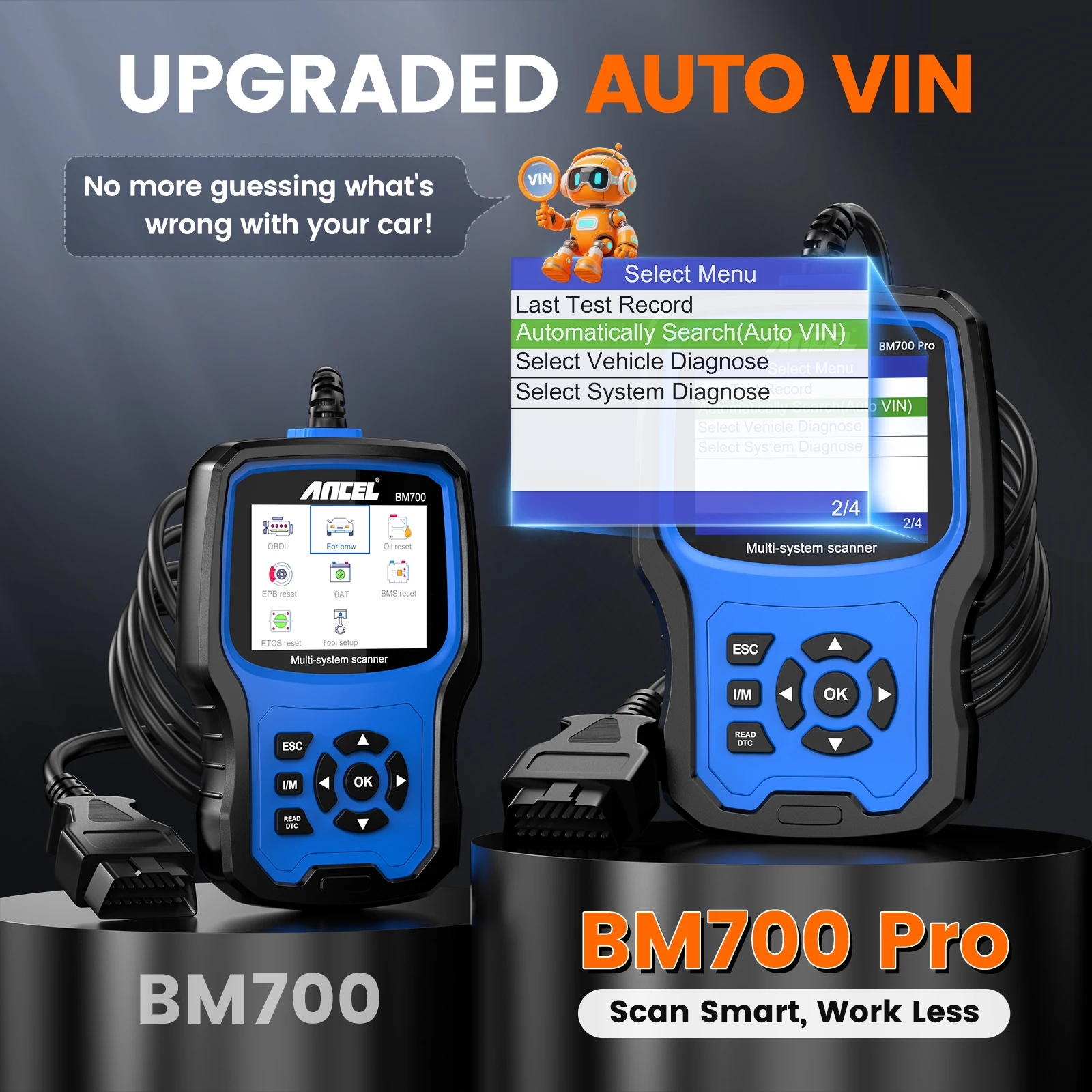 ANCEL BM700 PRO OBD2 Automotive Scanner for BMW/MINI All System EPB SAS TPMS BMS Oil Reset Code Reader Car Diagnostic Scan Tool