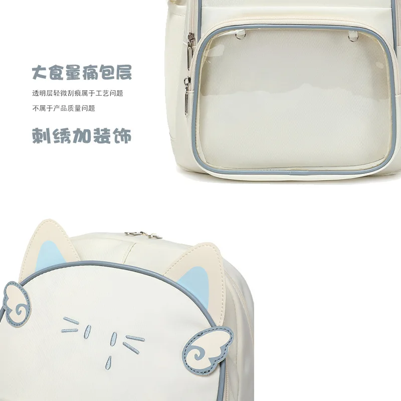 Japanese Kawaii Itabag Women New 2025 Transparent Backpack Women Large Capacity Ita Backpack School Bags for College Student JK