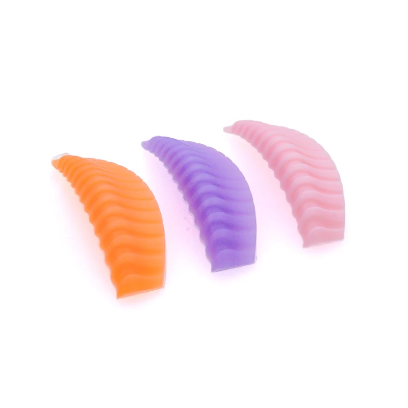 4Pairs Reusable Eyelash Lifting Silicone Lamination Pad Vertical Stripe Perm Rods 3D Lashes Extension Curler Makeup Tool
