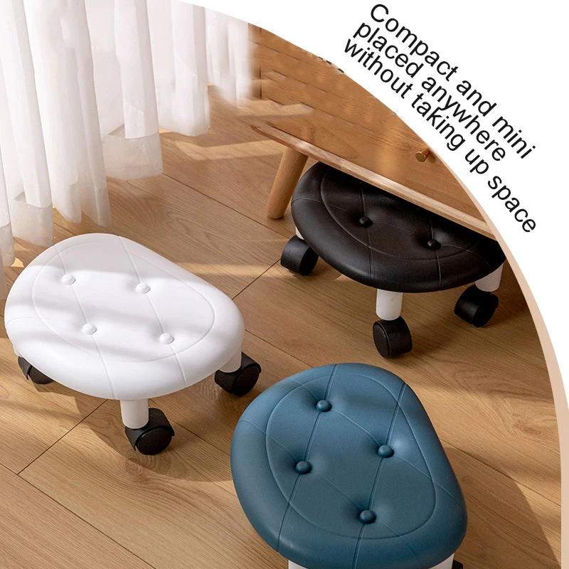 Universal Wheel Stool for Household Use Pulley Low Stool Seat with Wheels CHILDREN'S Multi-functional