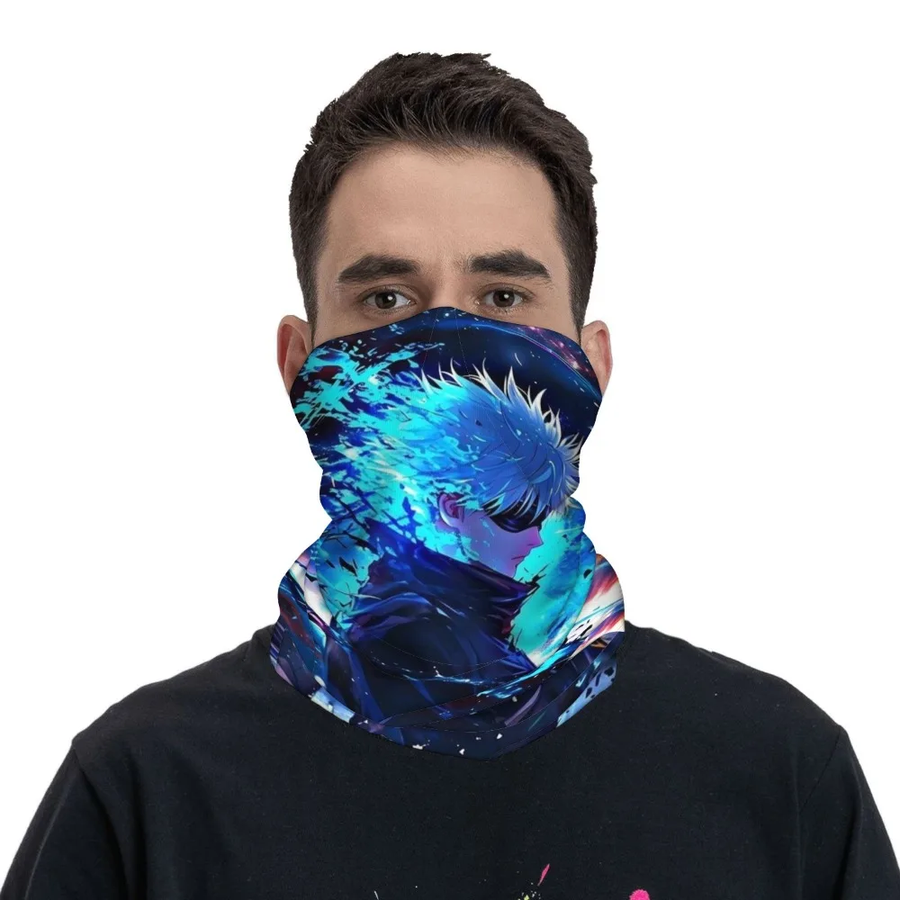 

Stunning Anime - Inspired Neck Gaiter! Mesmerizing Blue & Purple Cosmic Art.Ideal for Outdoor Pursuits like Hiking, Cycling