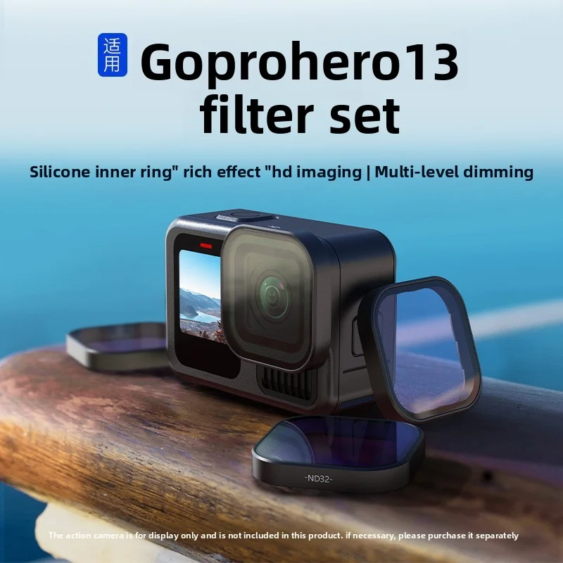 

﻿ Compatible with GoPro13 lens filter kit CPL ND8 ND16 ND32 dimming mirror aluminum alloy frame, HERO13 filter accessories