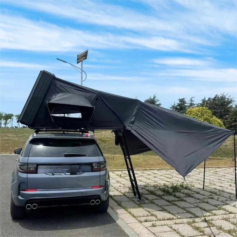 Tenda Atap Mobil Hard Shell Clamshell Aluminium 4 Orang untuk Camping Offroad 4x4