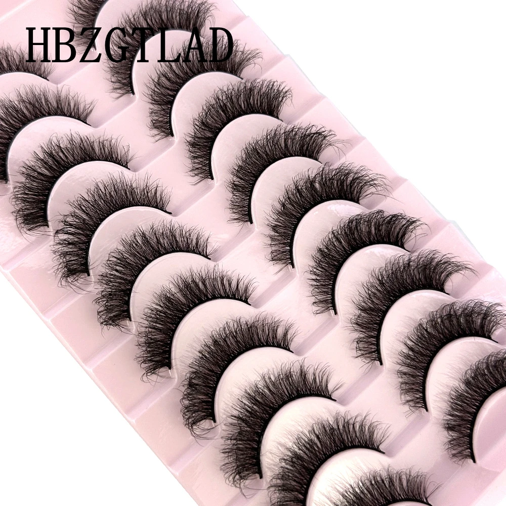 New 10 pairs natural long Fluffy 3D Faux mink false eyelashes fake lashes makeup kit Mink Lashes extension eye lashes for beauty