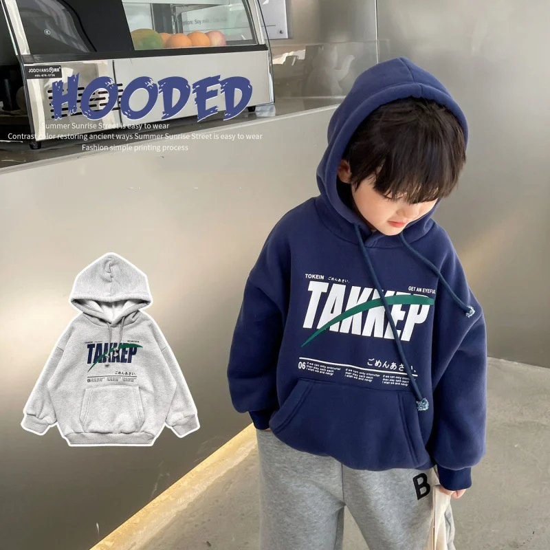 

Boys Hoodies Sweatshirts Jacket Overcoat 2022 Printed Spring Autumn Top Pullover Tops Cotton School Pullover Baby's Kids Childre