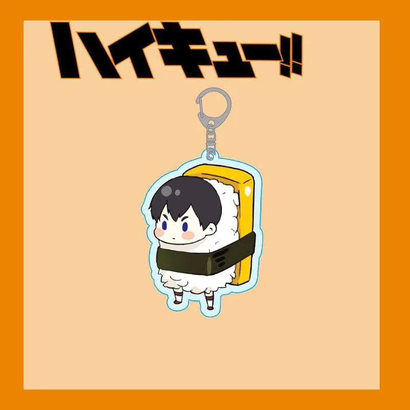 

Anime Haikyuu!! Akaashi Keiji Kei Tsukishima Cosplay Cute Cartoon Figure School Bag Pendant Acrylic Keychain Ambitus