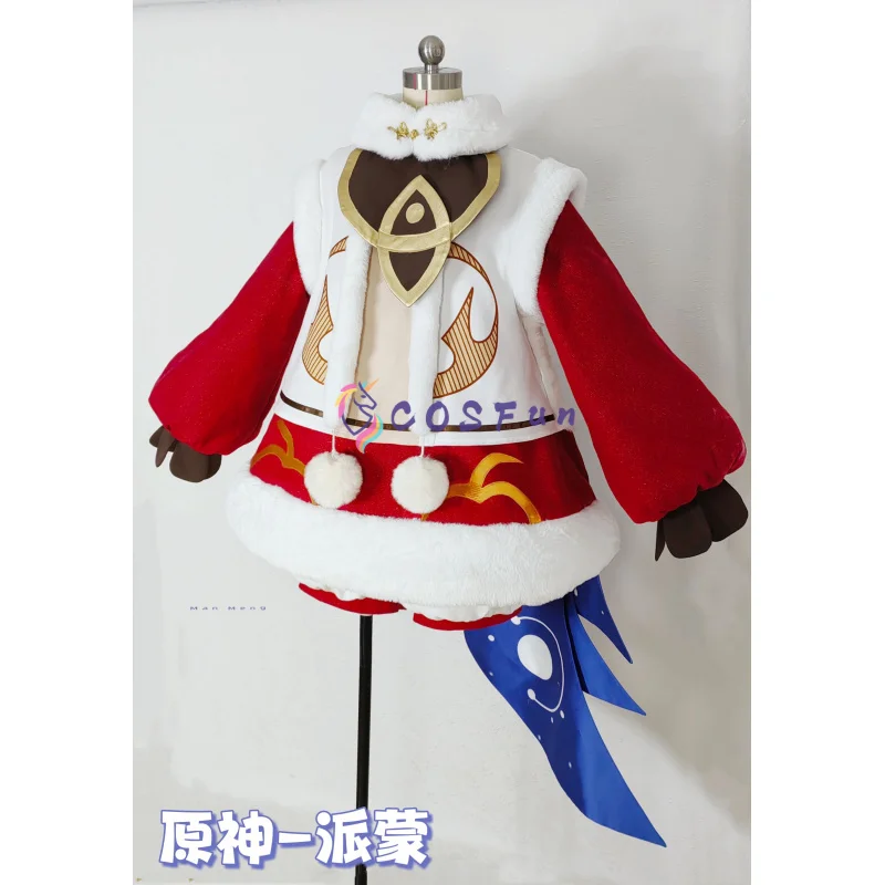 أزياء لعبة جينشين إمباكت بايمون التأثيرية زي دافئ لحفلة الهالوين ملابس لعب الأدوار للنساء COSFun