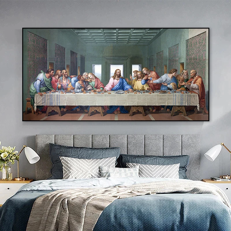 Famous Painting The Last Supper Canvas Posters and Prints Wall Art Pictures for Living Room Home Decoration Cuadros