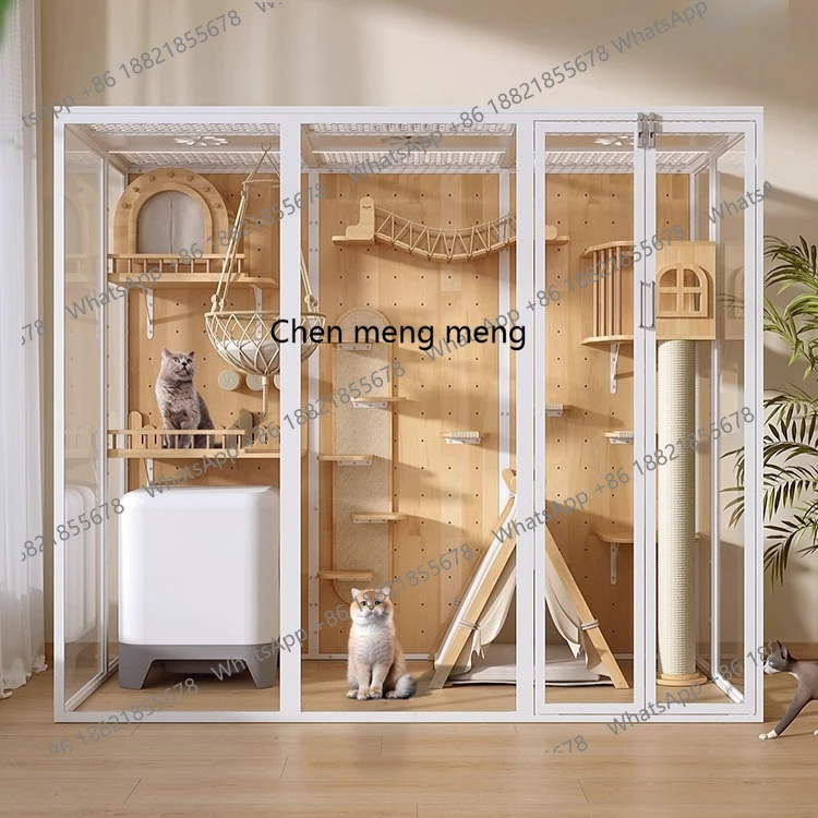 

Cat Villa Luxury Super Large Panoramic Cat House Pet Home Customized Glass Room with Fresh Air