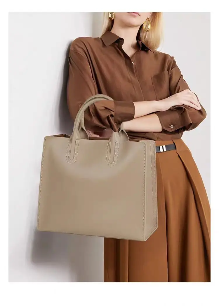 

New leather handbag and crossbody bag for women, large capacity, fashionable and high-end leather, soft cowhide