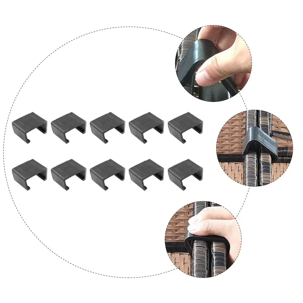 

10pcs Sofa Clips niture Fasteners Premium Plastic Weatherproof For Wicker Rattan Outdoor Patio Sectional Chair Connectors