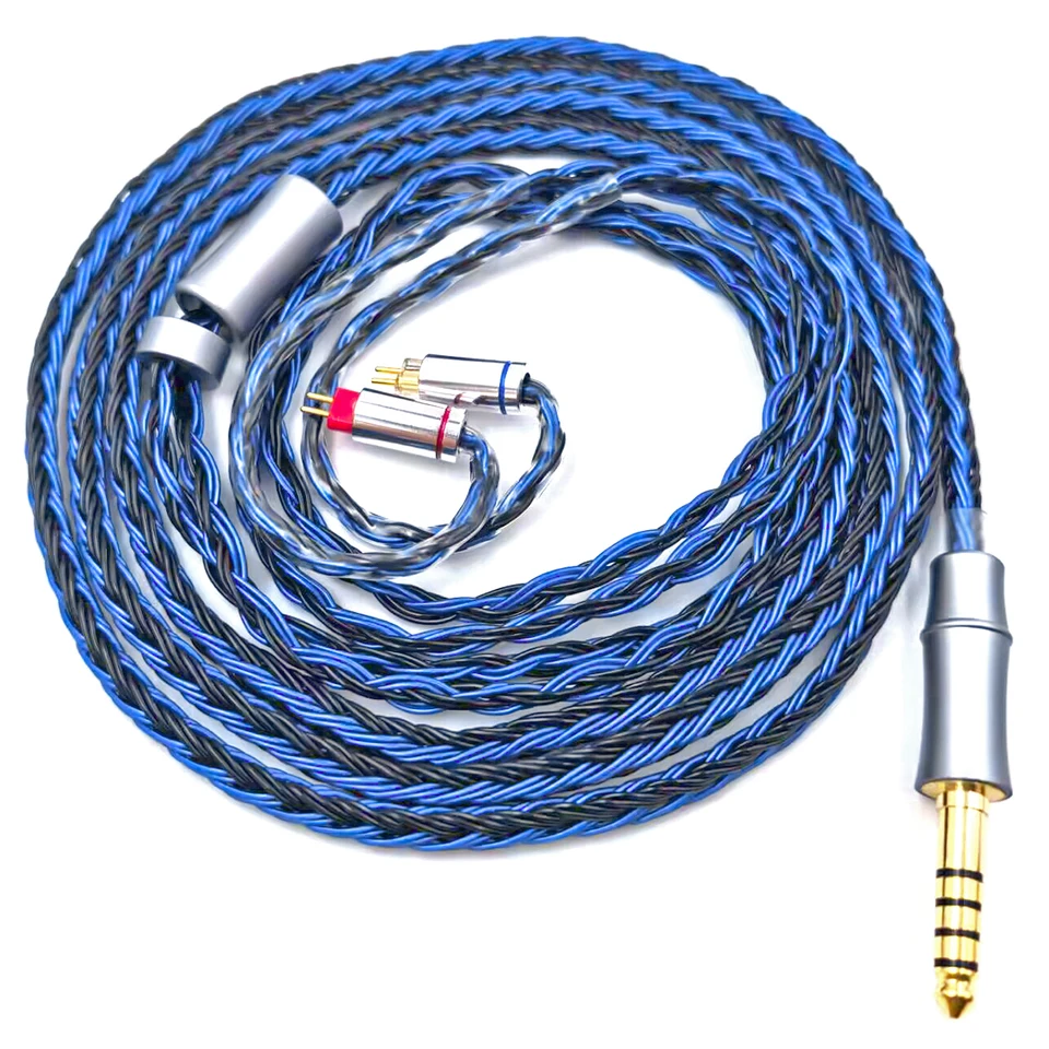 IEM ケーブル 16 コア銀メッキイヤホンアップグレードコード 0.78 2Pin