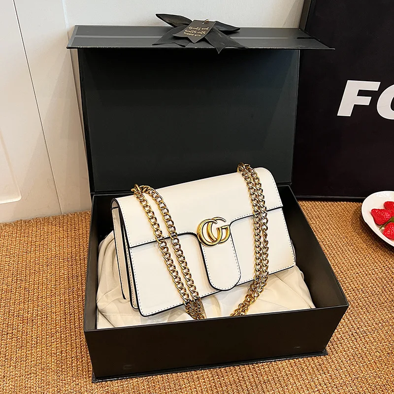 حقيبة نسائية عصرية بسيطة وفاخرة وعالية الجودة وعصرية متعددة الاستخدامات حقيبة مربعة صغيرة بكتف واحد حقيبة كروس