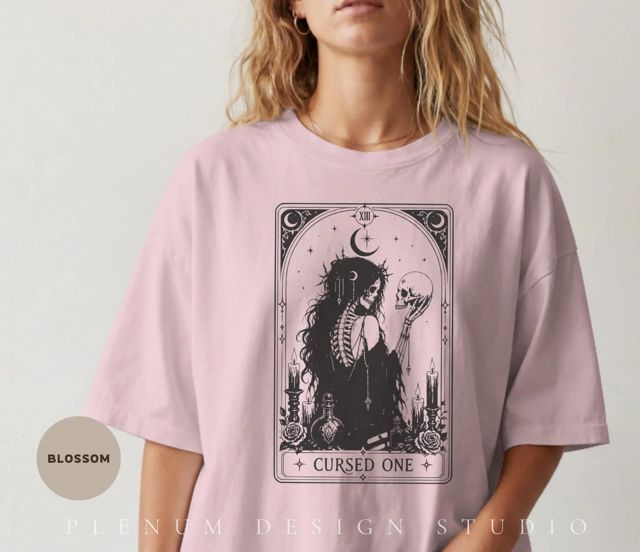 Cursed One, Tarot Witch Shirt, Gothic Tarot Shirt, Witch Gift for Her, Fun Halloween T-shirt, Dark Women's Shirt, Gothic T-shirt