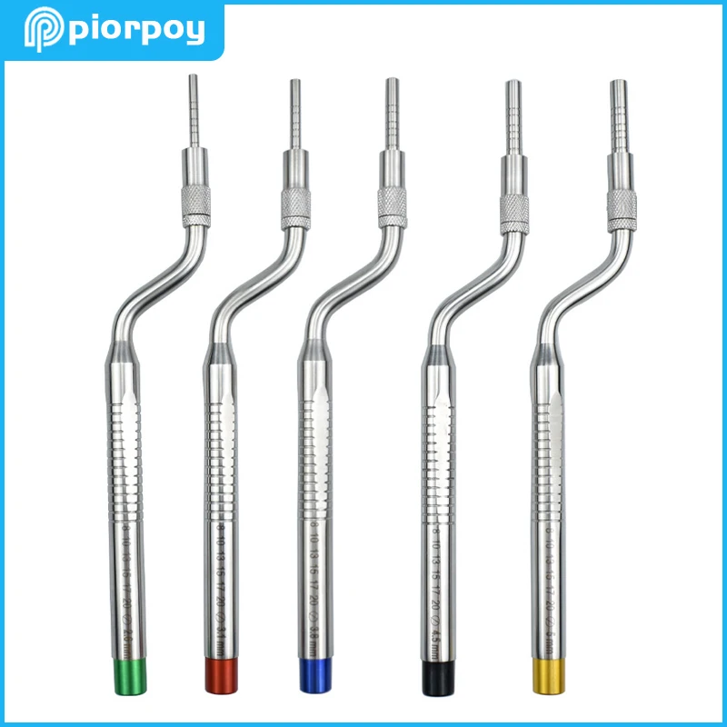 PIORPOY 5 Pcs Dental Implant Osteotome Instruments Tooth Extraction Tool Maxillary Sinus Lift Bended Straight Dentistry Products