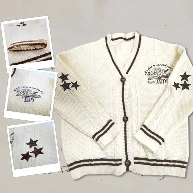 

2025 Ins style,peripheral knitting clothing,loose lazy star cardigan women,sweater non-pilling spring,autumn winter coat
