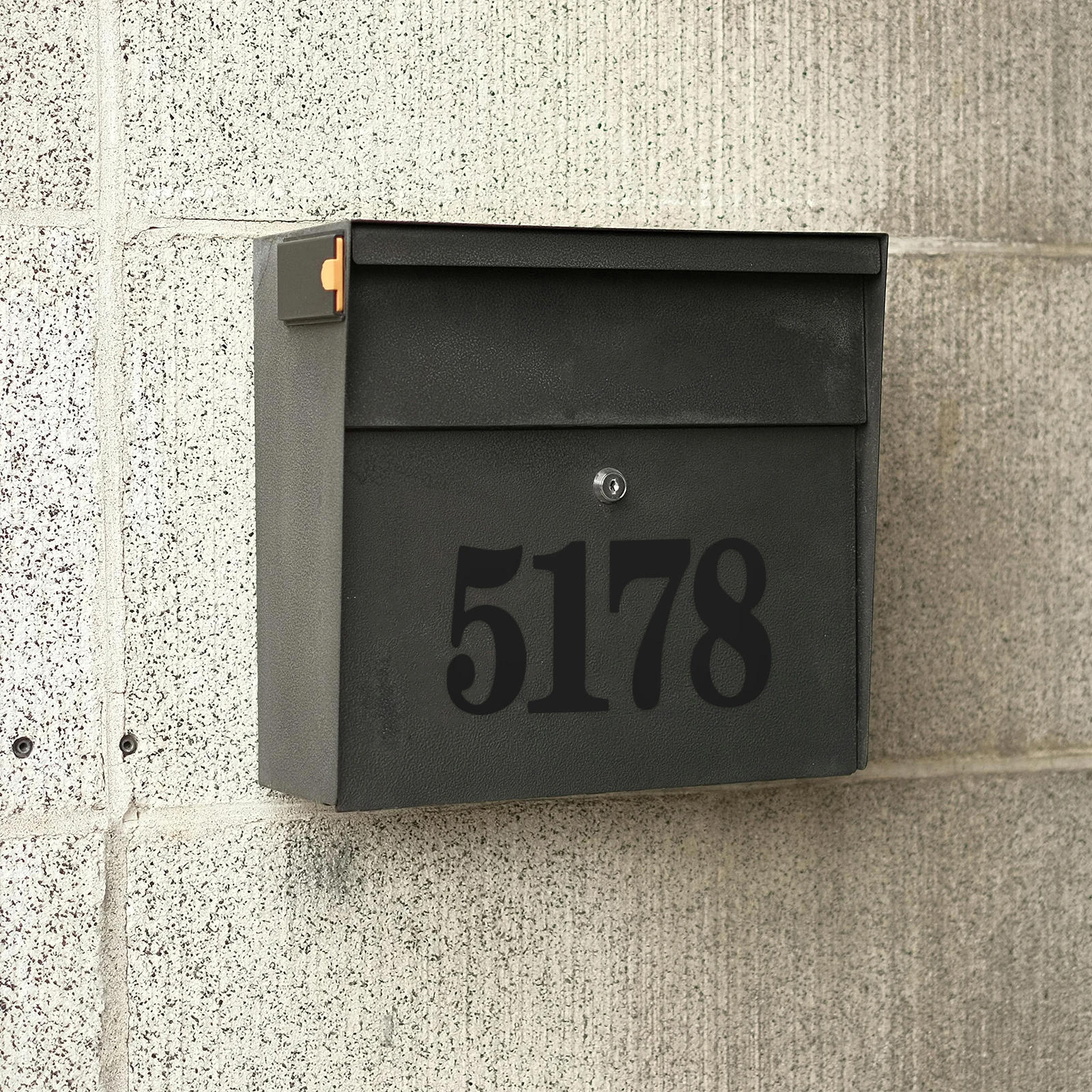 8Sets Adhesive Mailbox Numbers Modern Design Letter Number Stickers for Residential Commercial Use Outdoor Indoor Door Signage