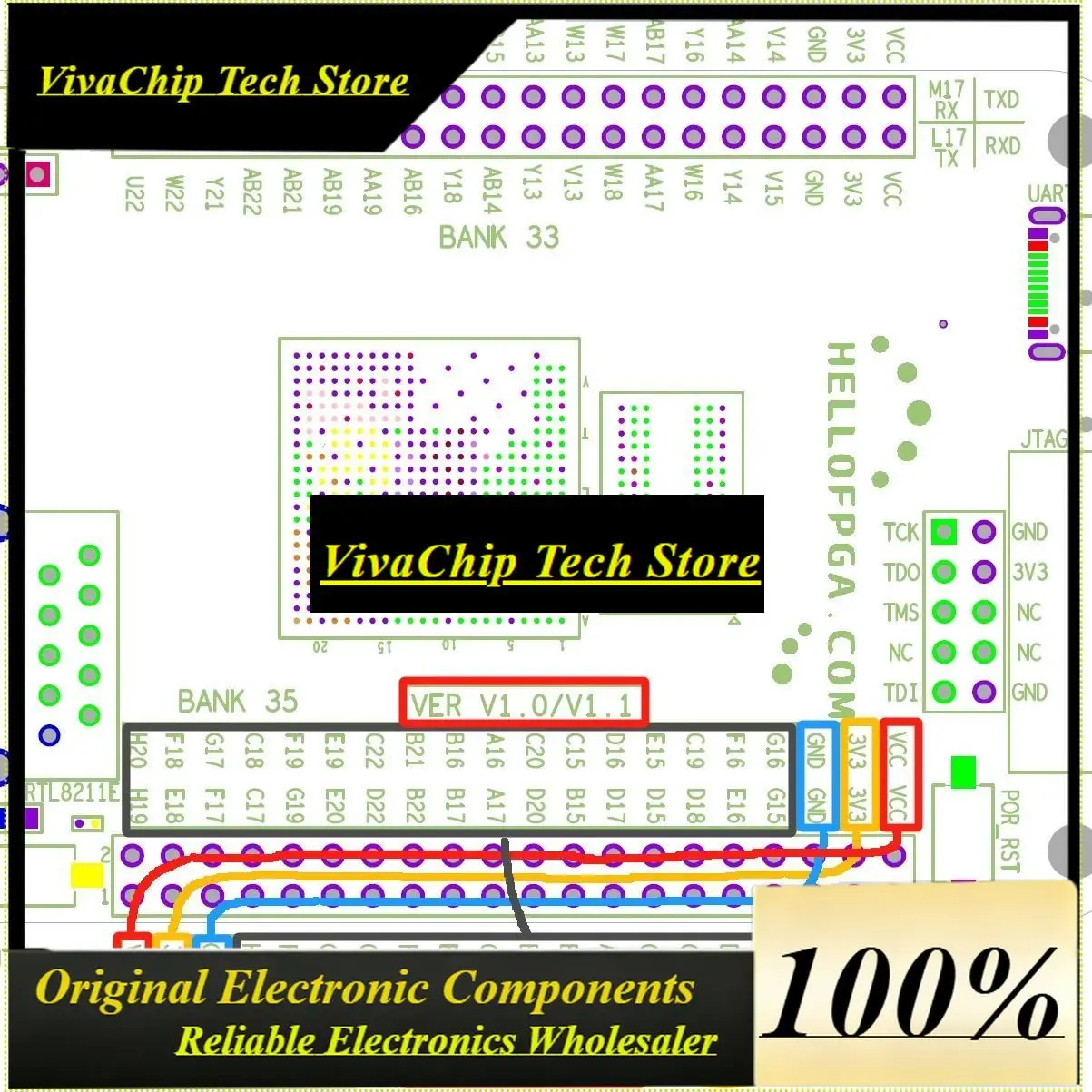 VivaSZYNQ 7020 Minimum System FPGA XILINX ( Smart Zynq SL Original ) XC7Z020-CLG484 Development Board