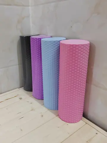 Yoga Roller Round EVA Foam Cylinder Hexagonal Roller for Pilates Exercise Enhanced Home Workouts Diameter 9.5cm Length 29.7cm