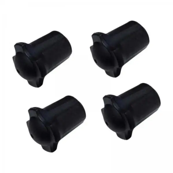 Chair Leg Floor Protector Black Rubber Foot Caps Anti Slip Replacement for Folding Outdoor Chairs