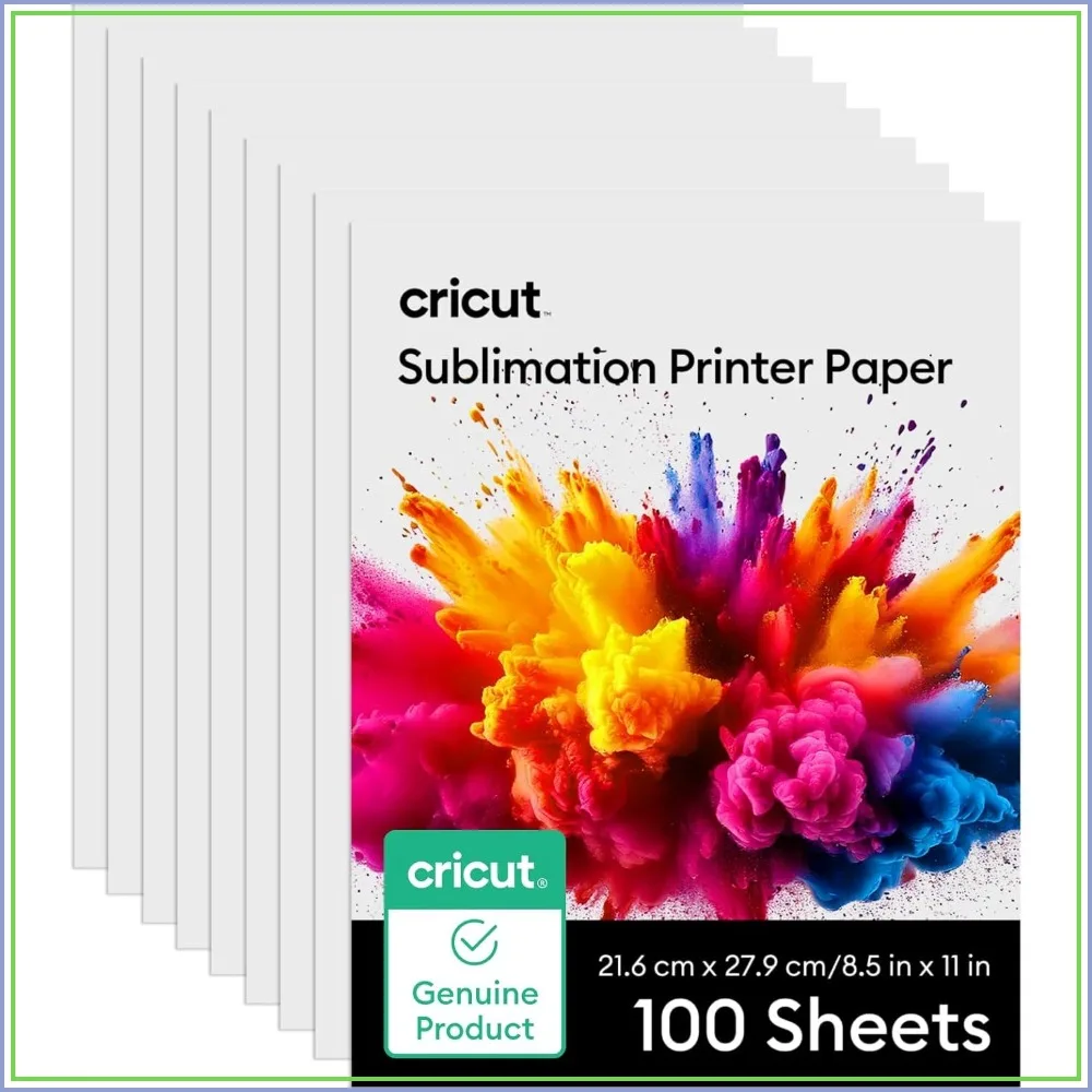 

100 Sheets Sublimation Paper 8.5x11" Letter Size 120gsm - Vibrant Transfers, Dishwasher Safe