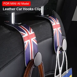For MINI Cooper S JCW R50 R53 R55 R56 R60 R61 F54 F55 F56 F60 Countryman U25 Clubman Car Headrest Hook Leather Rear Seat Hanging