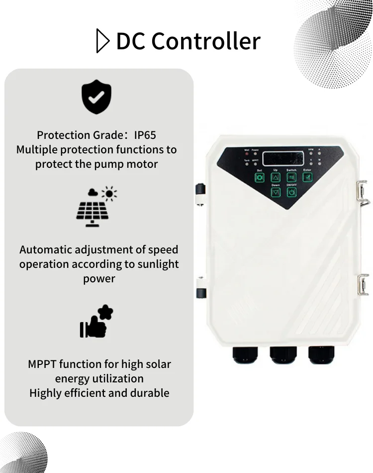 Good Price Solar DC Powered Deep Well Powered Water Pump With Controller