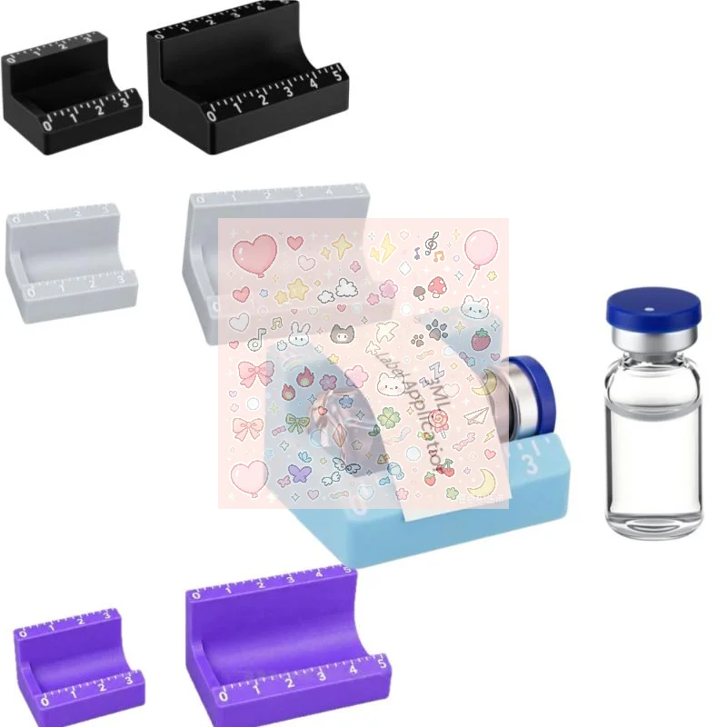 1/2Pcs 3D Printing 3/5ml Vial Label Applicator Easy Alignment Precise Application Sticker Alignment Tool Reusable Labeling Tool