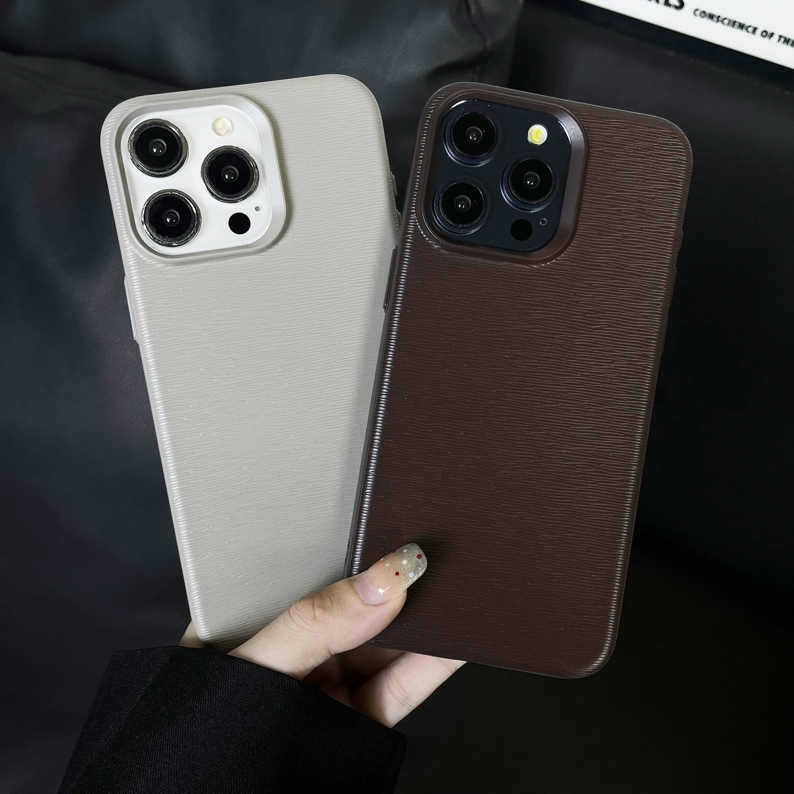 Luxury twill pattern silicone phone case for iPhone 15 14 13 12 11 Pro Max full camera shockproof matte soft back bumper cover