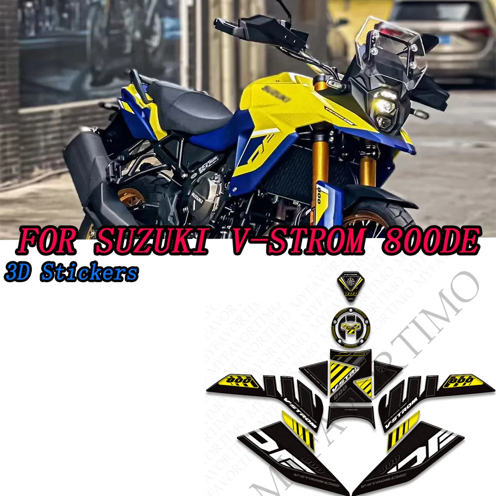 For Suzuki V-STROM 800DE moto Fuel Tank Pad Sticker Motorcycle Tank Protector Decals VSTROM 800 DE 2023-2025