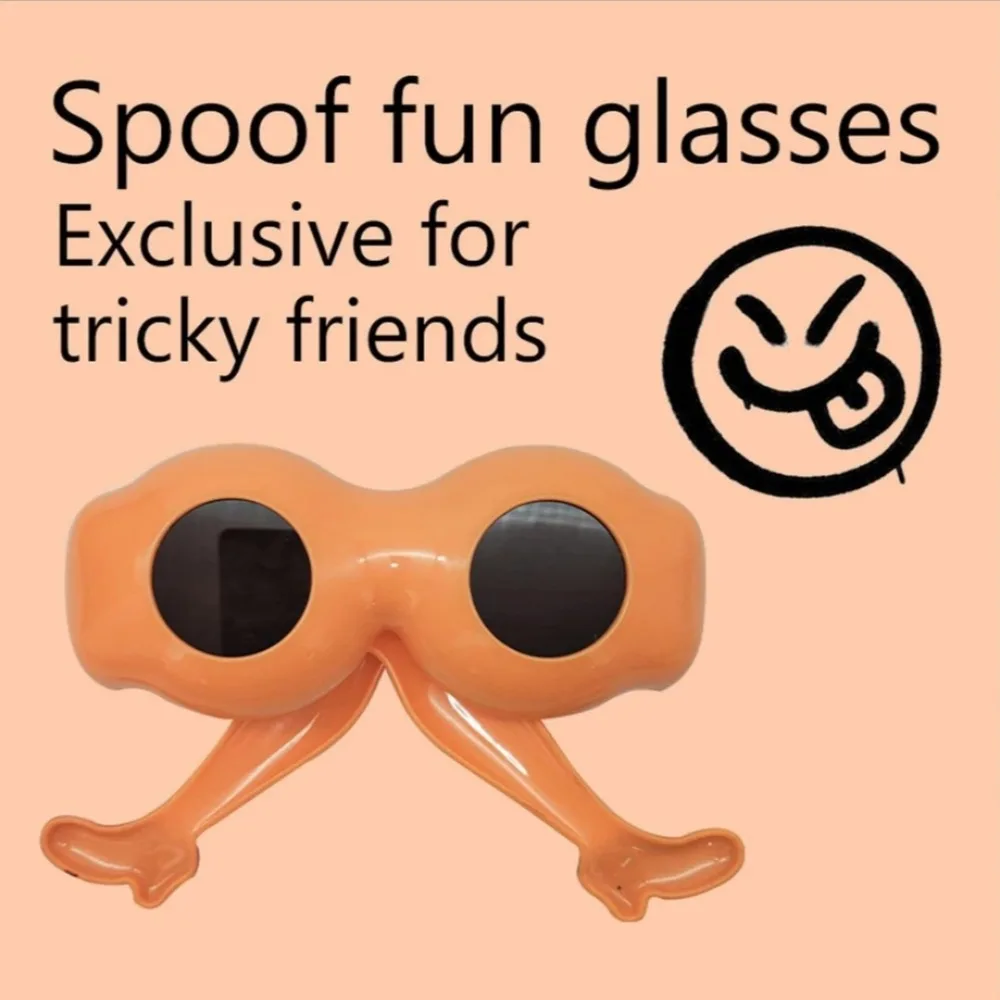 Neuartige Bein-Hüft-Sonnenbrille, lustige orangefarbene, dumme Brille für Urlaub, Party, Streiche, Erwachsene, Witze, Wandern, Sonnenbrille, Brillen für Männer und Frauen