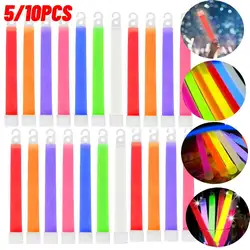 5/10PCS Survival Glow Light Sticks Walking Hiking Camping SOS Outdoor Fluorescence Sticks Emergency Halloween Decoratio