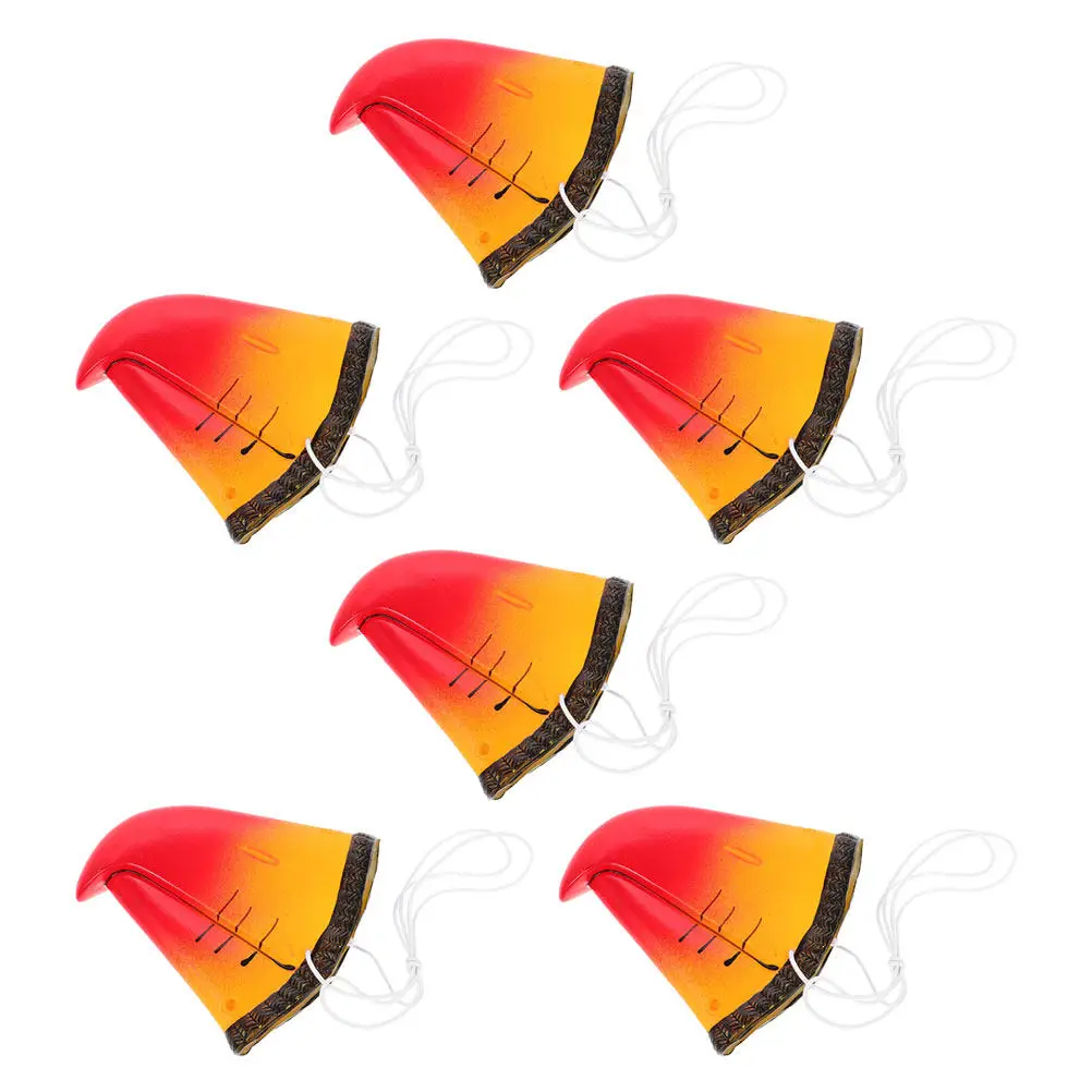 

Набор из 6 реалистичных накладных носов попугаев для вечеринок, косплея, костюмов животных, декораций, искусственных птичьих клювов, аксессуаров для Хэллоуина и дней рождения