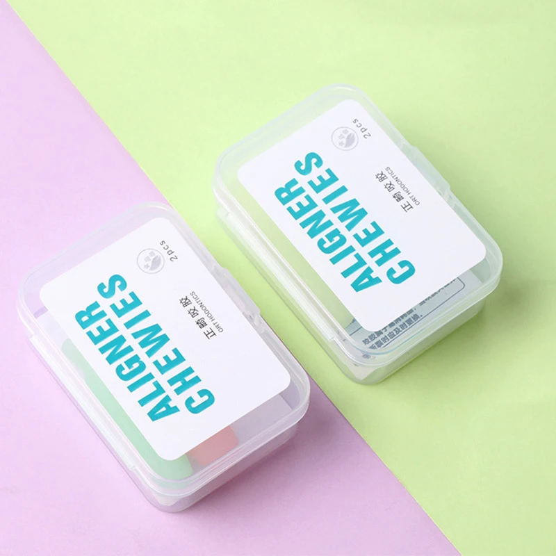 2pcs Chewable Silicone Dental Braces Invisible Braces  Bite Glue  Appliances Biting Stick
