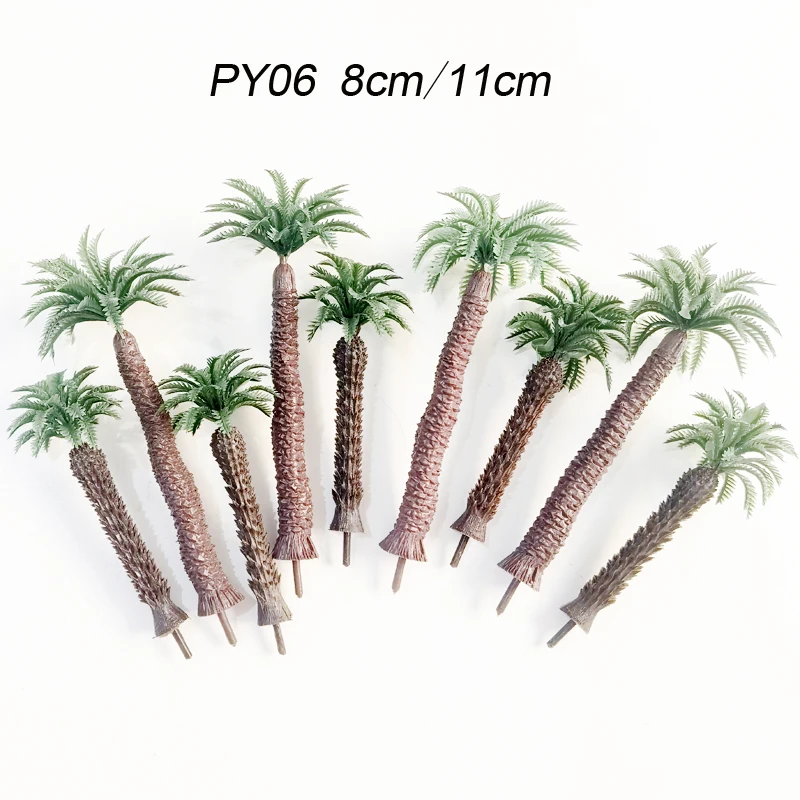 3-30pcs 8/11Cm Ho Scale Palm Trees Model Simulation Coconut Tree Sand Table Landscape Train Railway Layout Diy Material Diorama