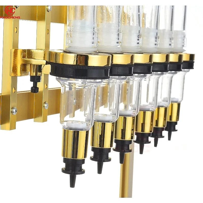 375Ml 500ml 750ml perfume bar dispenser set with desktop metal stand for wedding party perfume display
