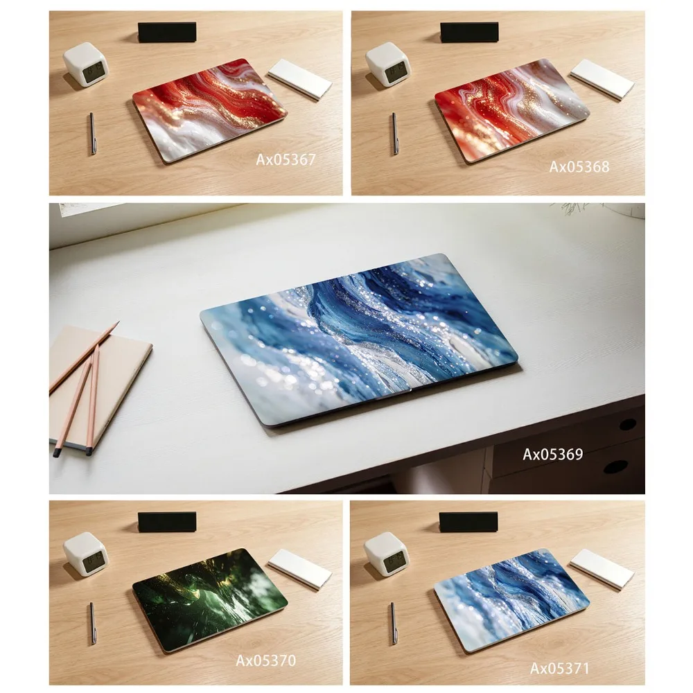 Weather‑Resistant Vinyl Shiny Glitter Liquid Marble Swirl Pattern Graphic Decal For Laptop Notebook Computer Skin Decorations