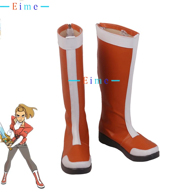 

Обувь для косплея Adora, обувь из искусственной кожи, карнавальные ботинки на Хэллоуин, She Ra, реквизит для косплея, аксессуары на заказ