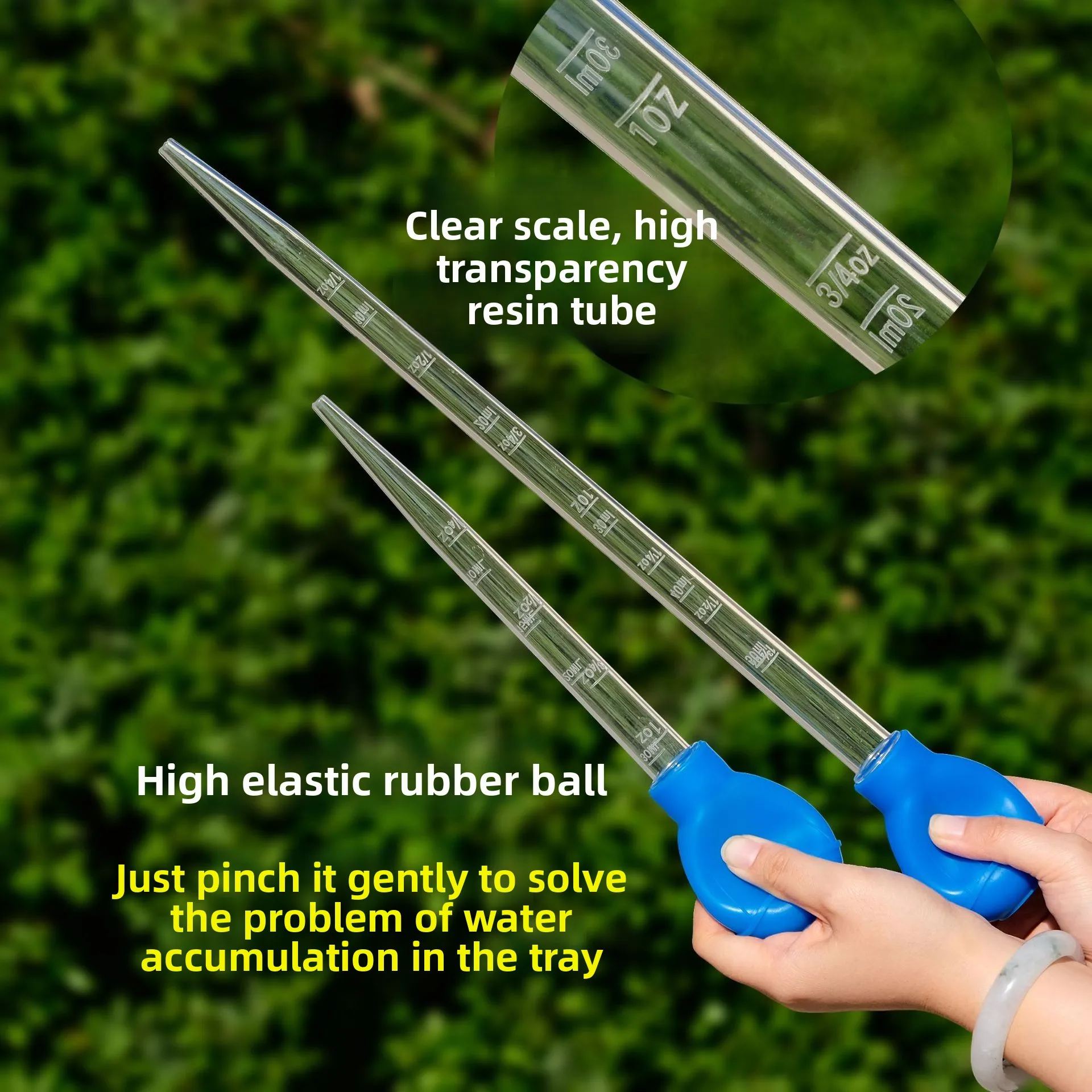 Flowerpot tray water absorber, aquarium fish tank straw, water change dropper, anti-waterlogging gardening tool