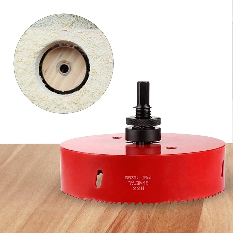 6-3/8 Inch Cutter Tool - 38Mm Cutting Depth HSS Bi-Metal Hole Cutter For Recessed Light,Cutting Wood, Drywall