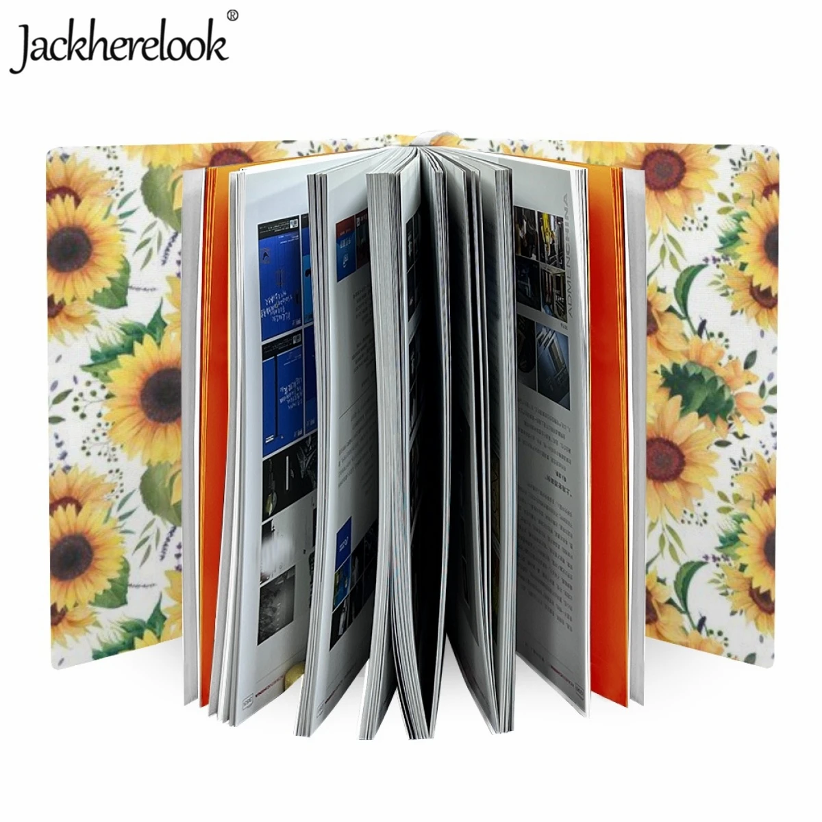 Fashion Sunflower Pattern Print School Bag for Students School Supplies Textbook Protective Cover Reusable Hardcover Book Cover