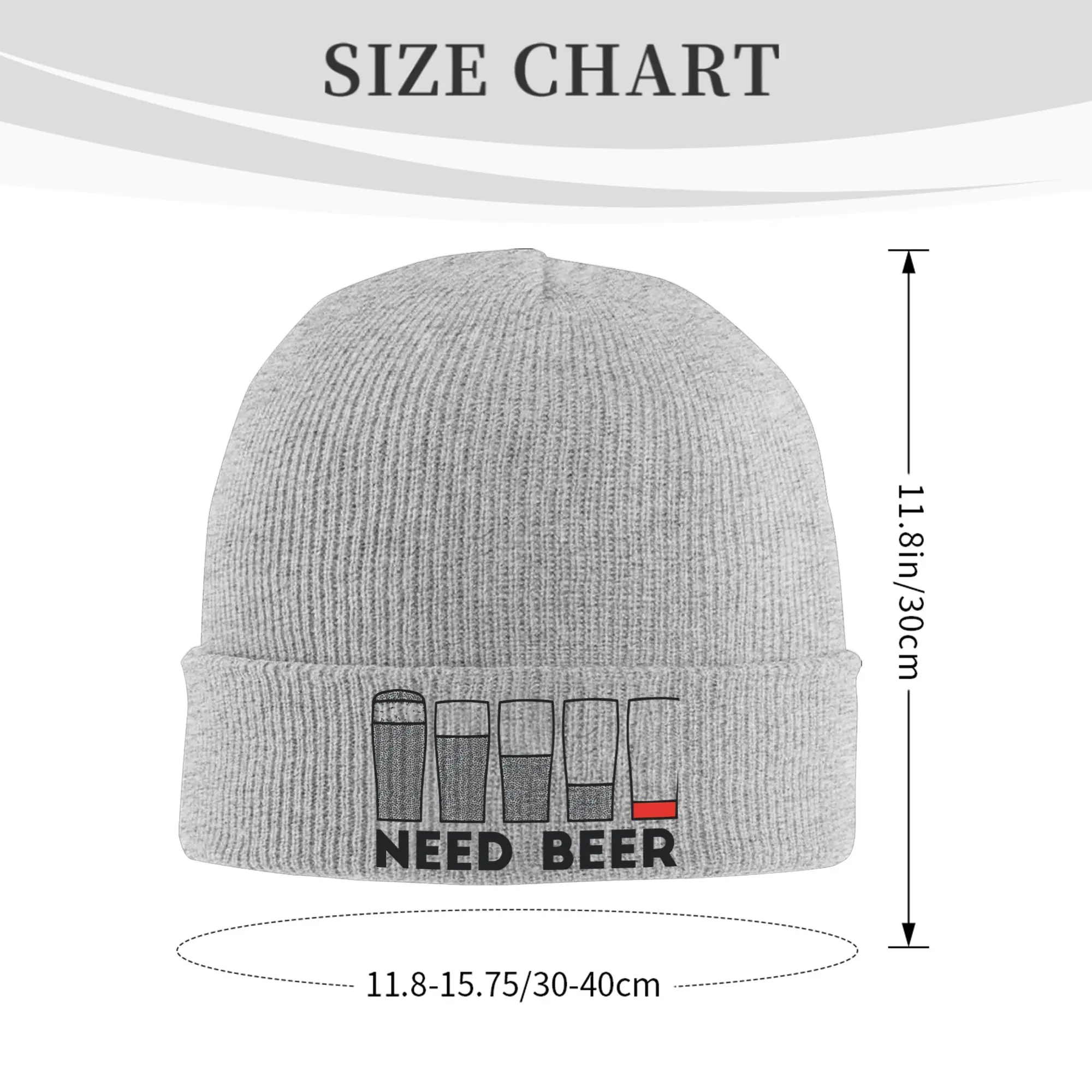 Need Beer Low Battery Alcohol Joke  Bonnet Hats I Need Beer Beanie Hats Autumn Design Skullies Beanies Female Male Kpop Warm Cap