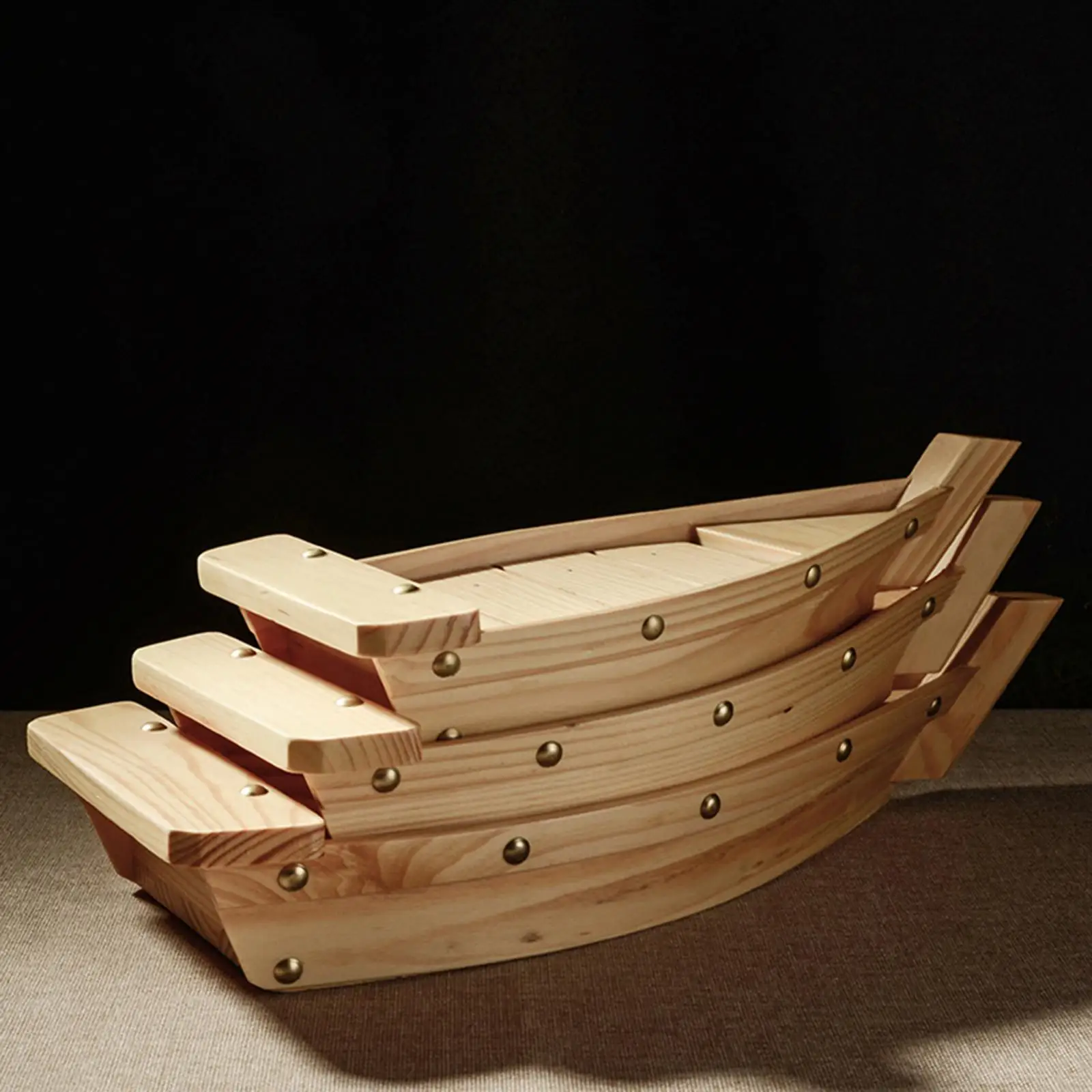Creative Sushi Boat Plate Melamine Tray Fruit Snacks Tray, Boat Serving Tray for Kitchen Tea House Dining Room Food, Steak