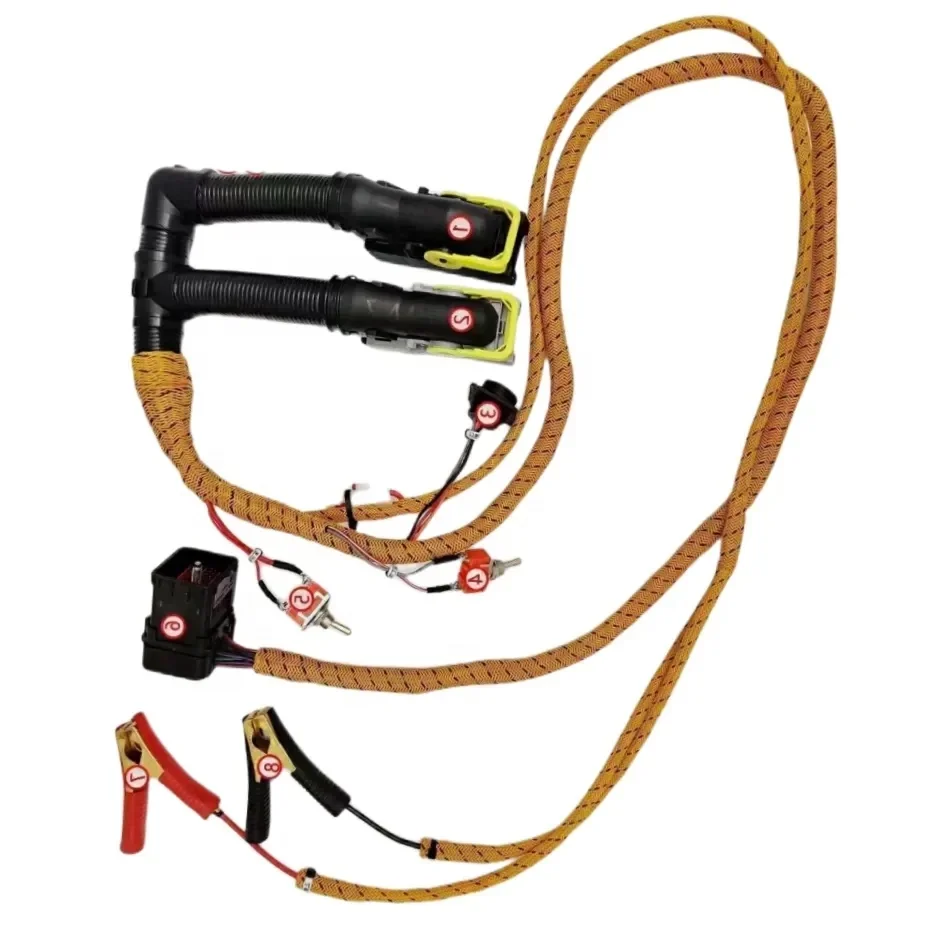 Excavator harness For volo 210B 240B D6D7D6E7E Engine Start Test Line