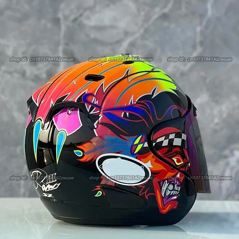 Ram3 Russell Black Half Helmet Men and Women Motorcycle Off-Road Summer Helmet Downhill Racing Mountain Cross Casco Capacete