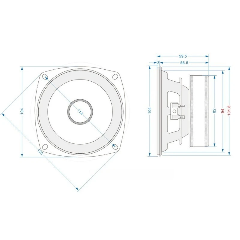 4 Inch Full Range Speaker Driver HiFi Desktop Audio DIY Loudspeaker 1pc